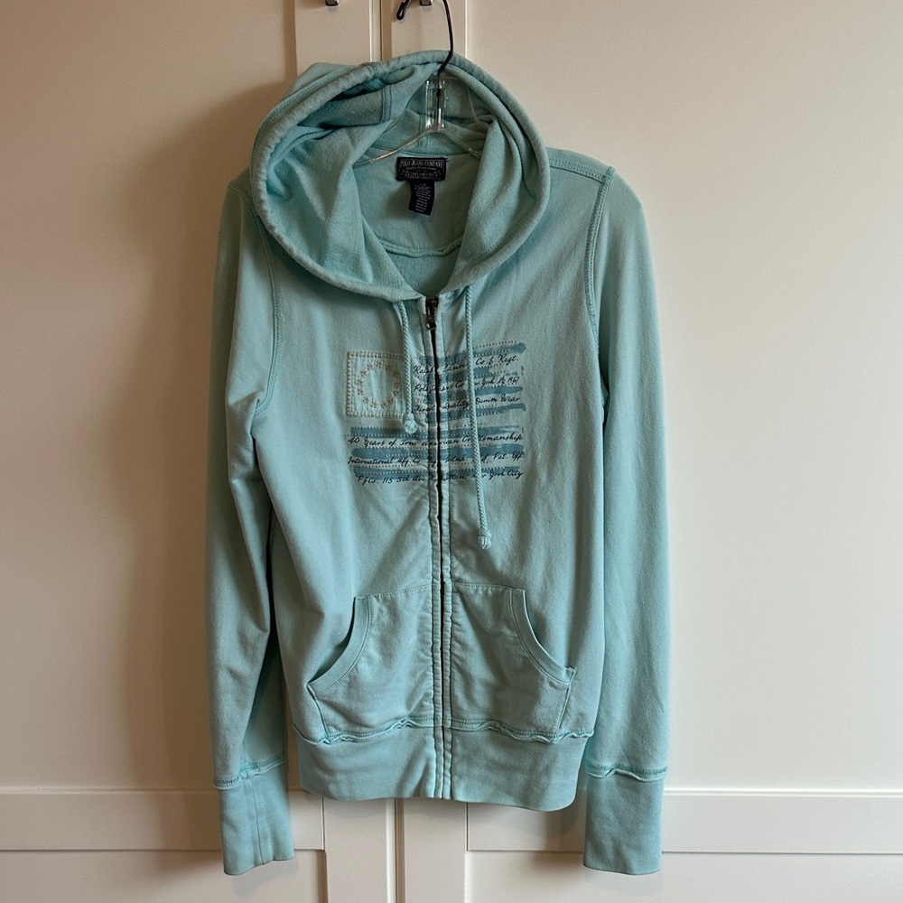 Ralph Lauren Women's Marine Blue Zip-Up Hoodie